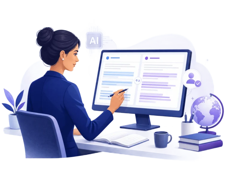 AI Translations by Translatly Services with human editor review
